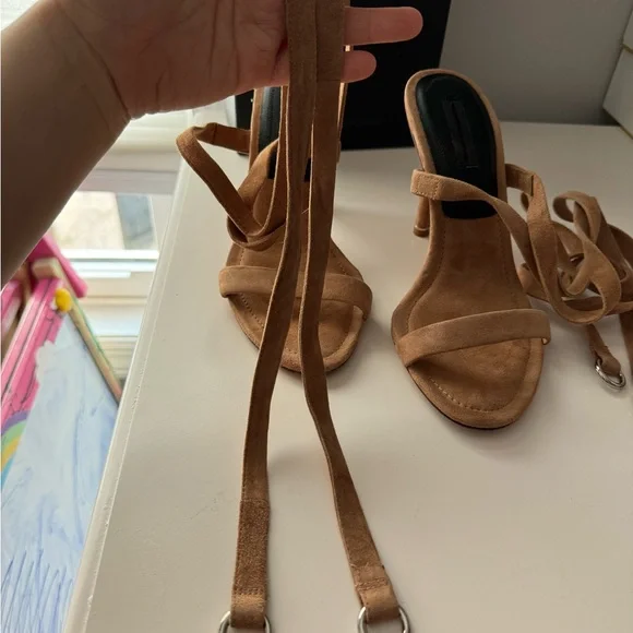 Alexander Wang Tan Suede Heels - Picture 4 of 16
